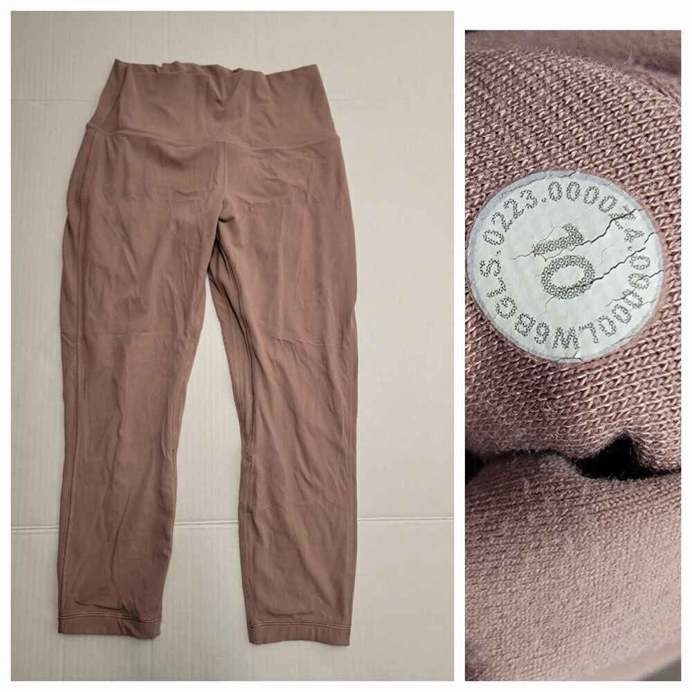 Lululemon Align 23" Crop Leggings Womens SZ 10 High Rise Pink Peony W6BGLS